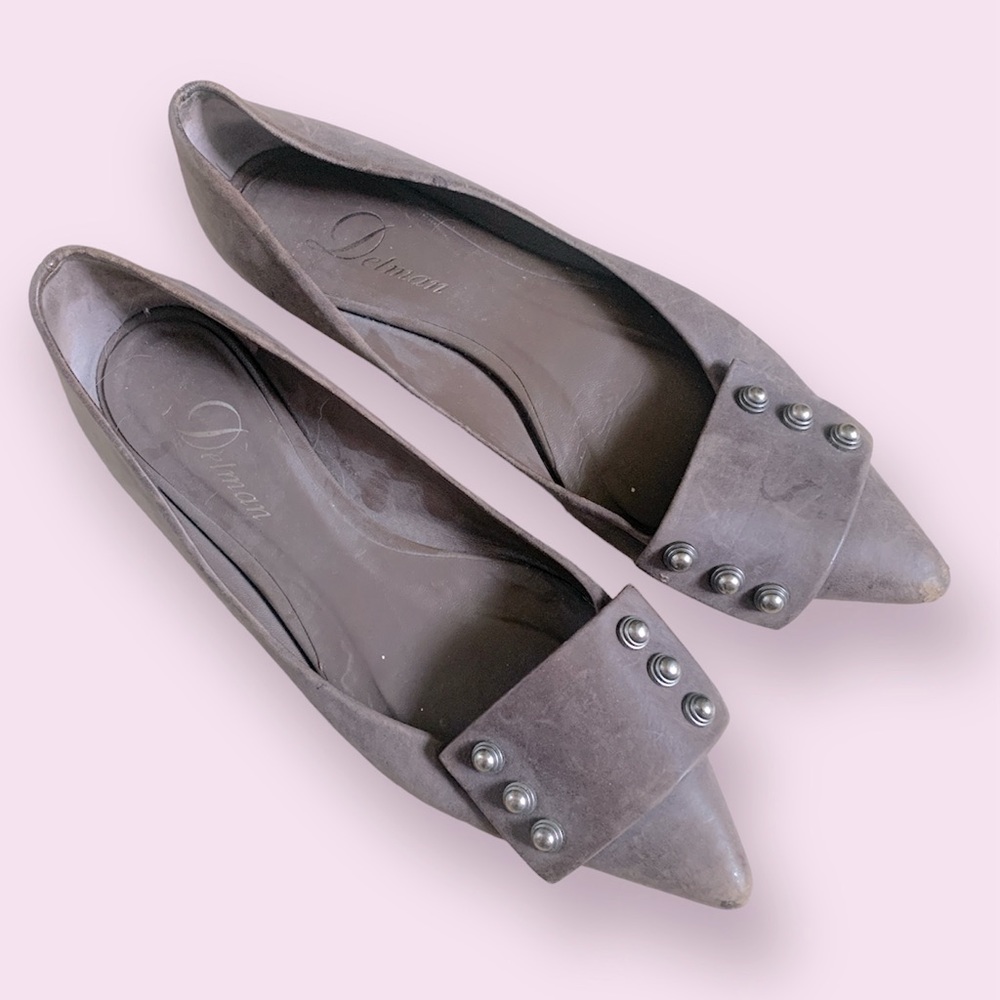 Delman Pointed Toe Flats
